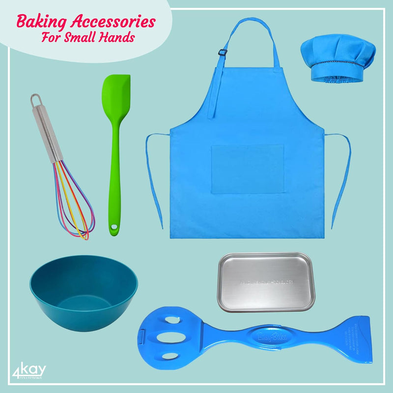 Kids Ultimate Baking Bundle - 11 Items - Oven Mixes Apron Hat Tools Heroic Hot Pink