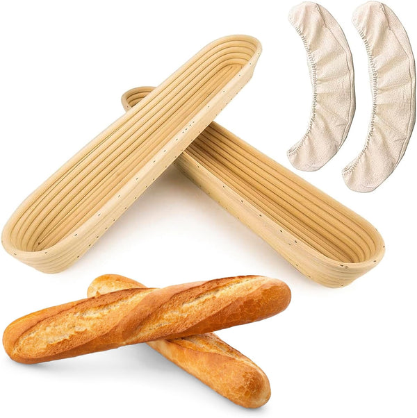 Sourdough Starter Set for Bread Baking - 11 Piece Kit with Banneton Bread Basket