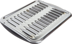 Range Kleen BP100 Porcelain Broiler Pan with Chrome Grill - 2-piece 165 inches