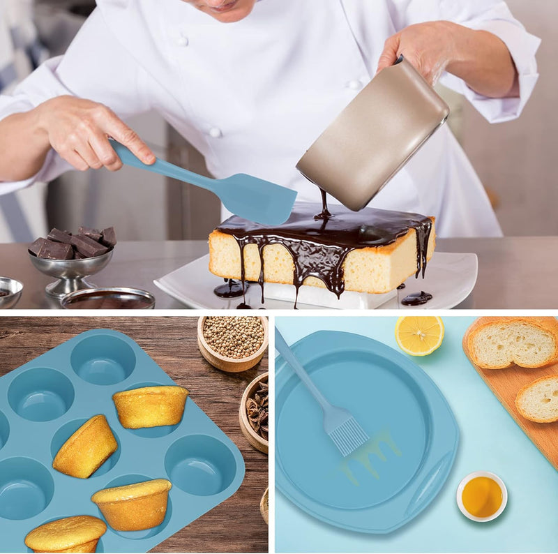 7in1 Nonstick Silicone Baking Set - Oven Bakeware Kit