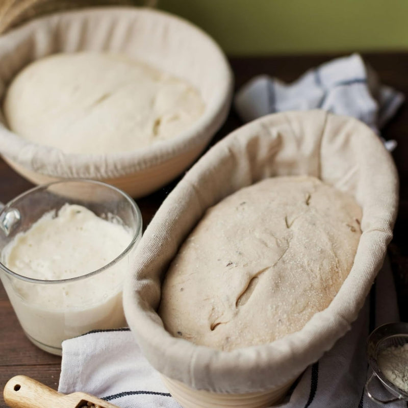 Sourdough Starter Set for Bread Baking - 11 Piece Kit with Banneton Bread Basket