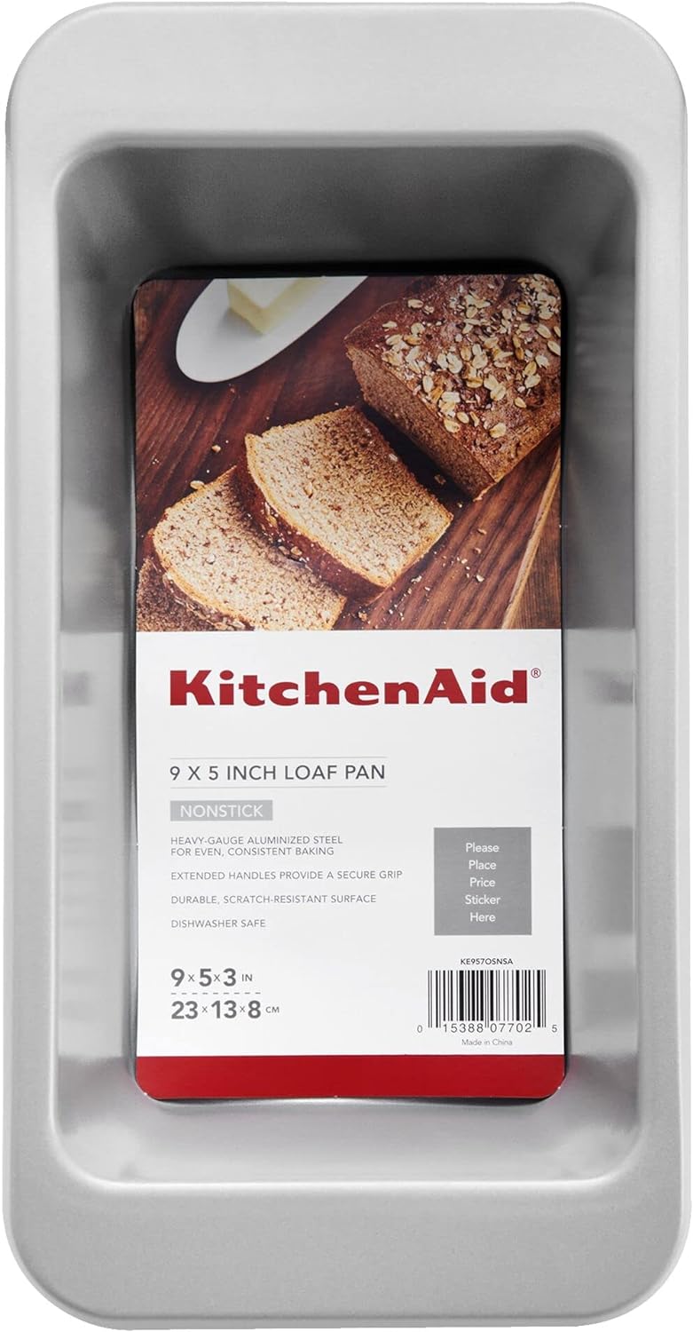 KitchenAid Nonstick 9x5-inch Loaf Pan - Aluminized Steel - Silver