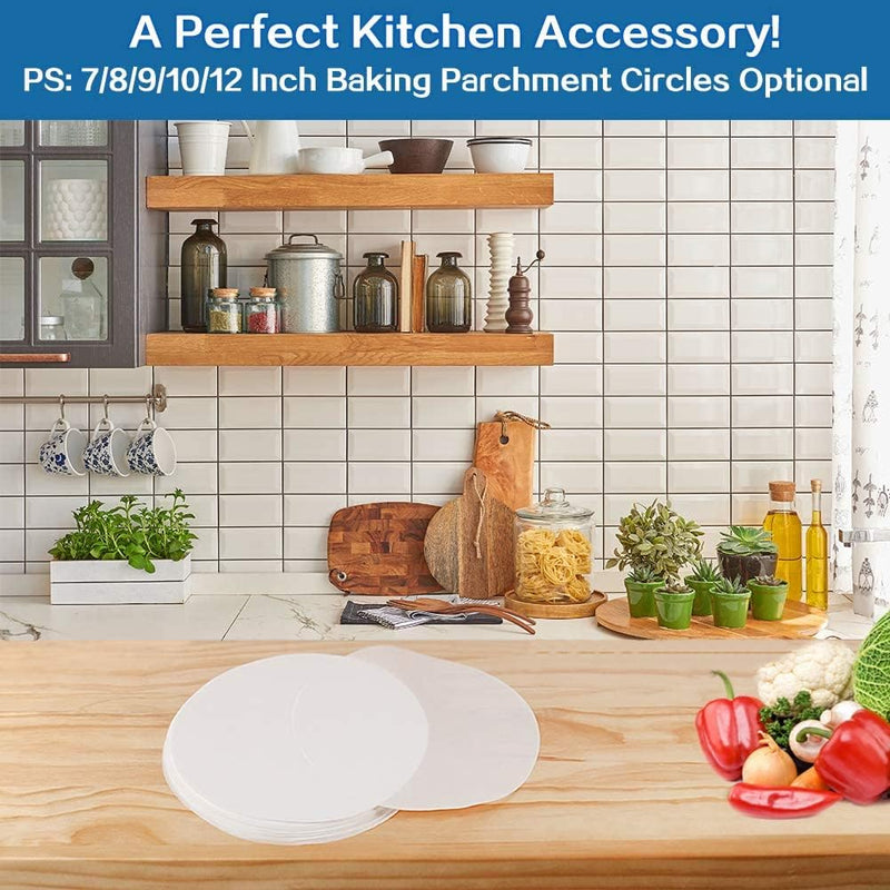 Baking Parchment Circles Set of 100 9 Inch Non Stick Round Paper for Baking