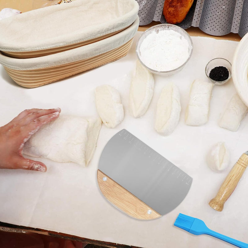 2-Piece Bread Proofing Basket Set for Sourdough Baking with Tools