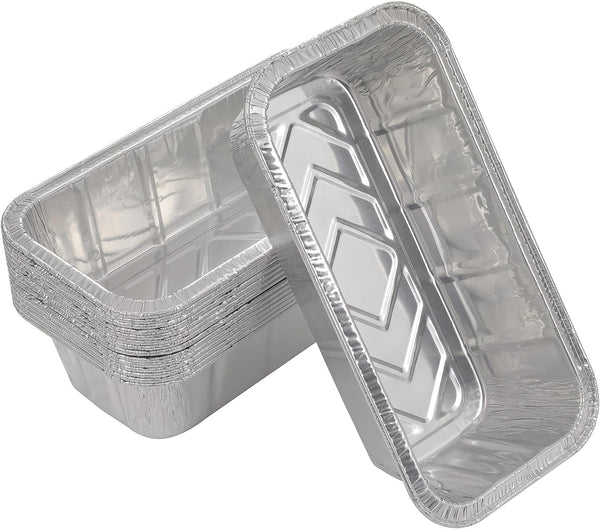 Heavy Duty Disposable Aluminum Foil Bread Pans - 50 Pack Standard Size