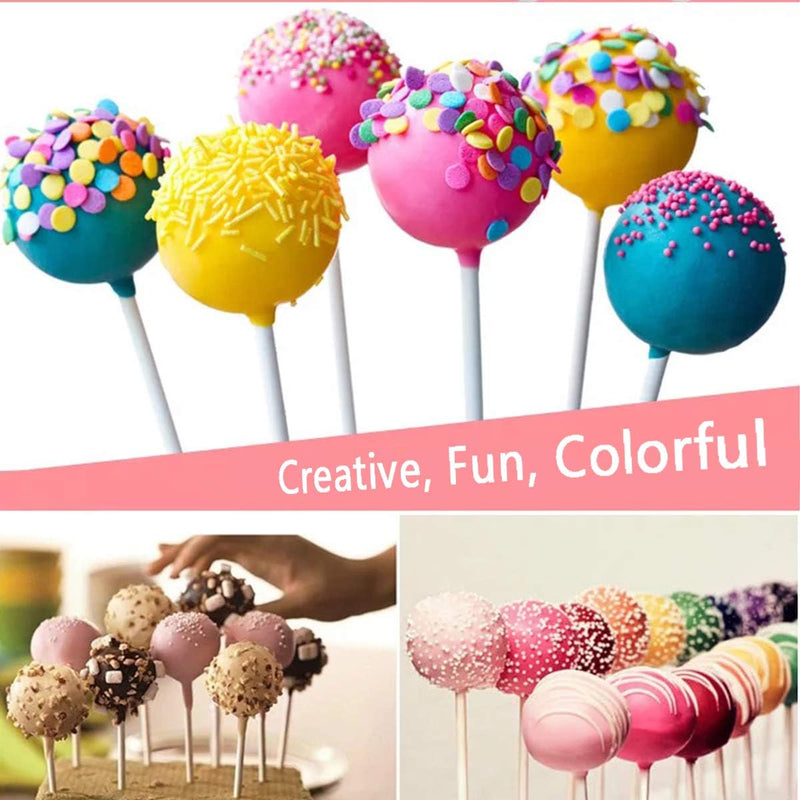 AKINGSHOP Silicone Cake Pop Mold Set with 60Pcs Sticks Bags and Twist Ties - Great for Lollipops Hard Candy Cake Pops and Chocolates