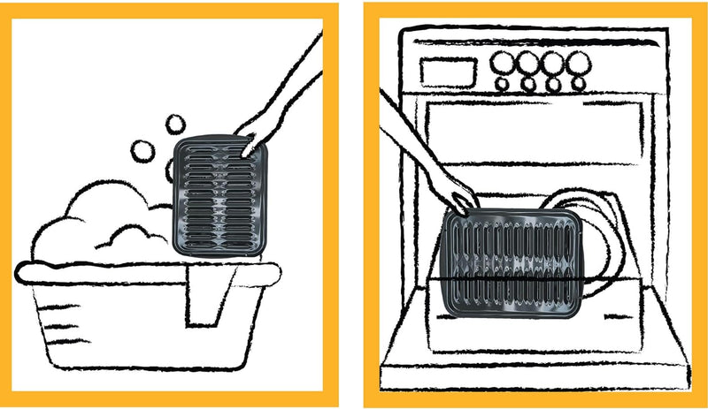 Heavy Duty Air Fry Bake Broil Pan - Range Kleen BP102X 2 Piece Porcelain