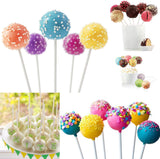 300Pcs 6 Inches Cake Pop Sticks and Wrappers Include 100Pcs Cake Pop Sticks 100Pcs Cake Pop Bags and 100Pcs Twist Ties