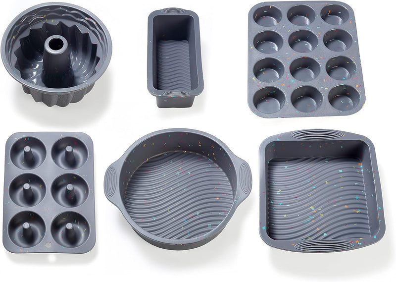 46-Piece Silicone Bakeware Set with Various Molds