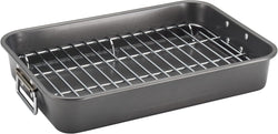 Farberware Nonstick Roaster with Rack - 11 x 15 - Gray