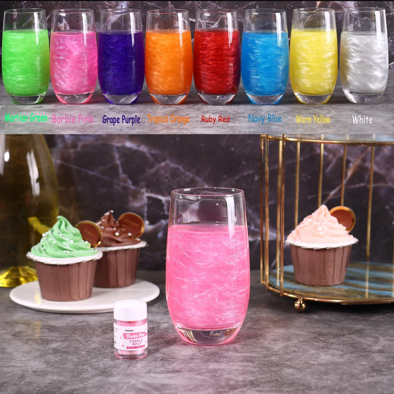 Edible Glitter - Pink Shimmer 4g Sujoygar Luster Dust for Drinks Food Grade for Cake Decorating Cocktails Baking Chocolate Strawberries
