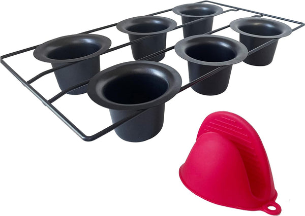 Nonstick 6-Cup Popover Pan for Large Yorkshire Puddings Cupcakes and Muffins