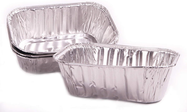 Avant Grub Disposable Kraft Loaf Pans - 8x4in 10 Pack with Lids for Baking Bread Meatloaf Cake and Sweets