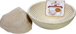 Premium Round Bread Banneton Basket - Perfect for Beautiful Bread 10 inch