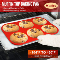 Walfos Mini Silicone Muffin Pan - 24 Cups, BPA Free and Dishwasher Safe, Non-stick Silicone Cupcake Baking Pan, Great for Making Muffin Cakes, Tart, Bread