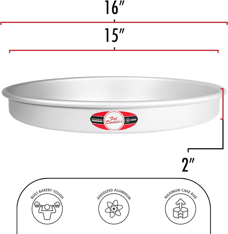 Fat Daddios Anodized Aluminum Round Cake Pan - 8x4 inch