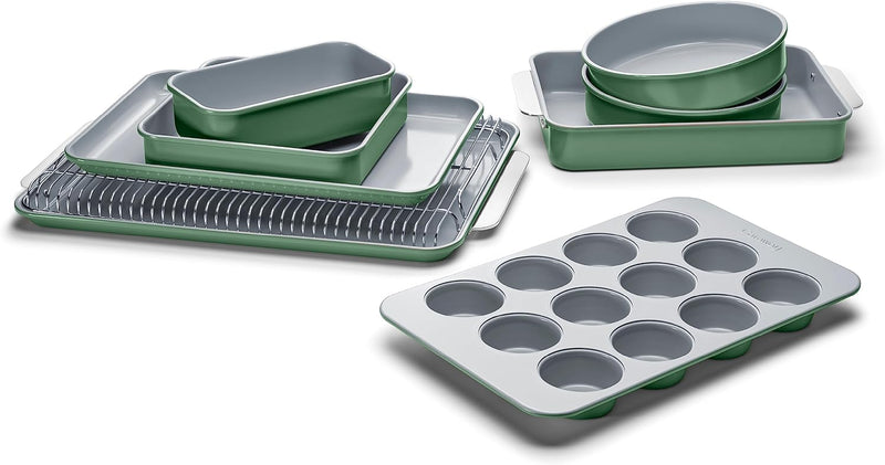 11-Piece Non-Toxic Ceramic Bakeware Set - PTFE  PFOA-Free