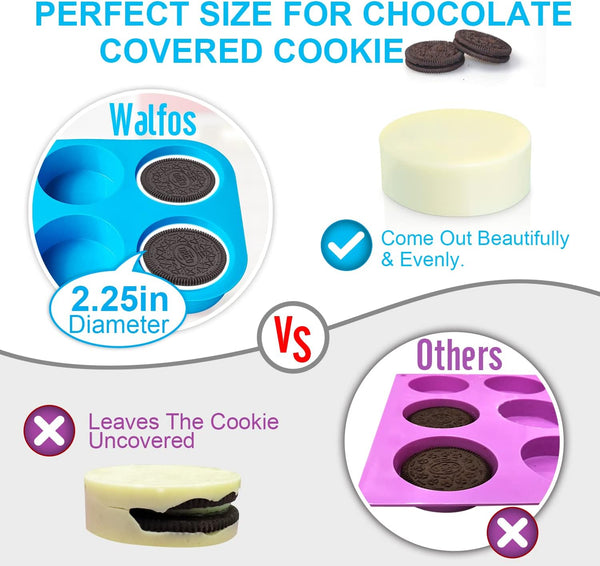 Non-Stick Oreo Mold for Chocolate Covered Treats - Set of 3