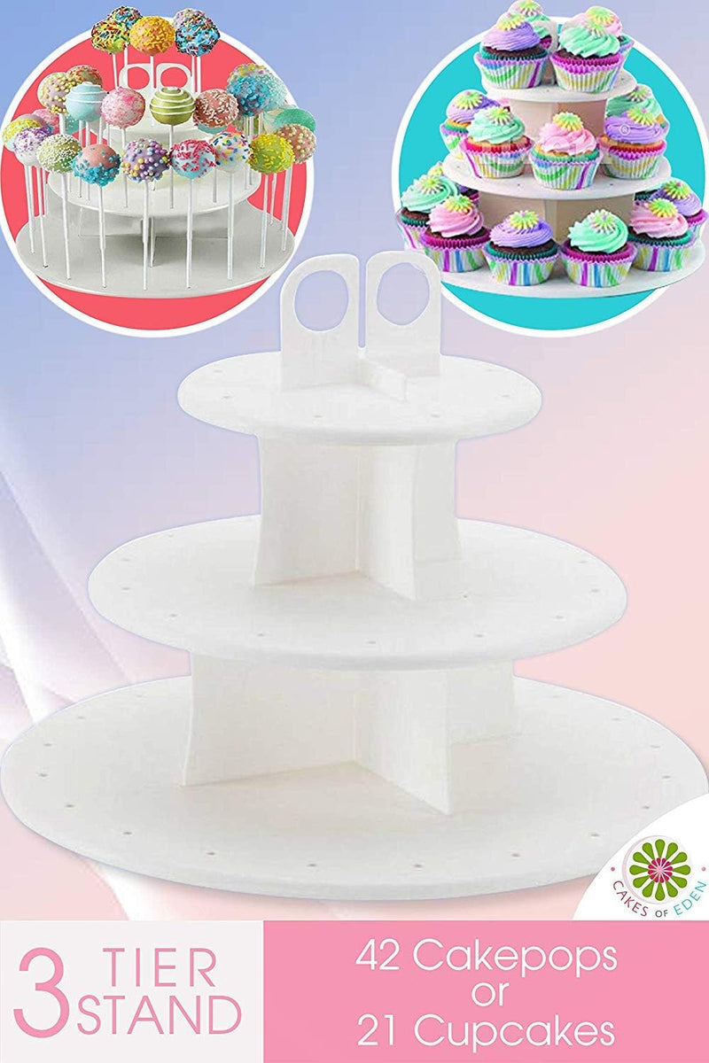 Complete Cake Pop Maker Kit - Nonstick Silicone Includes Stand Molds Sticks Melting Pot Decorating Pen Twist Ties