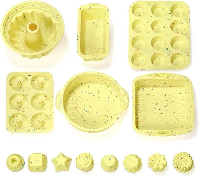 46-Piece Silicone Bakeware Set with Various Molds