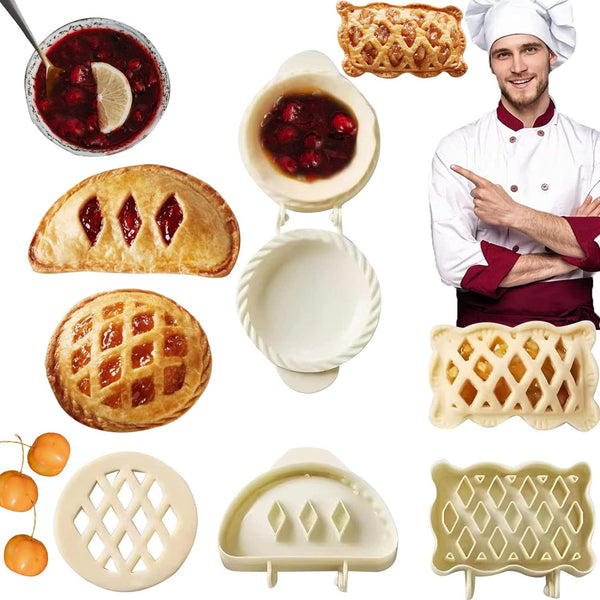 3-Piece Mini Pie Mold Set for Baking with Dumpling and Cookie Shapes