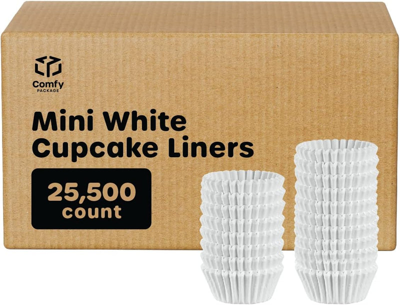 500 White Cupcake Liners Food Grade  Grease-Proof Standard Size Baking Cups