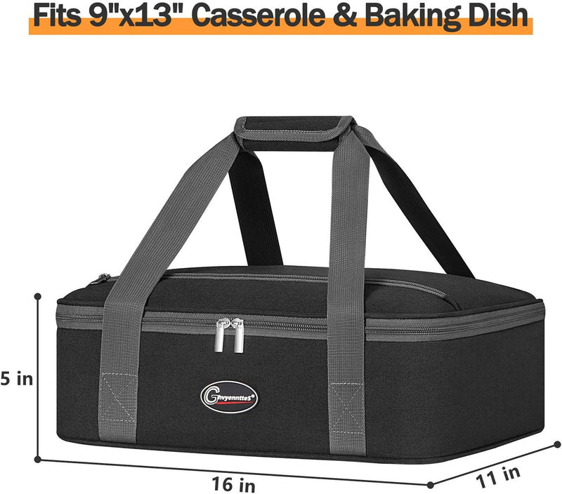 GhvyenntteS Double Casserole Carrier - Expandable Insulated Food Carrier