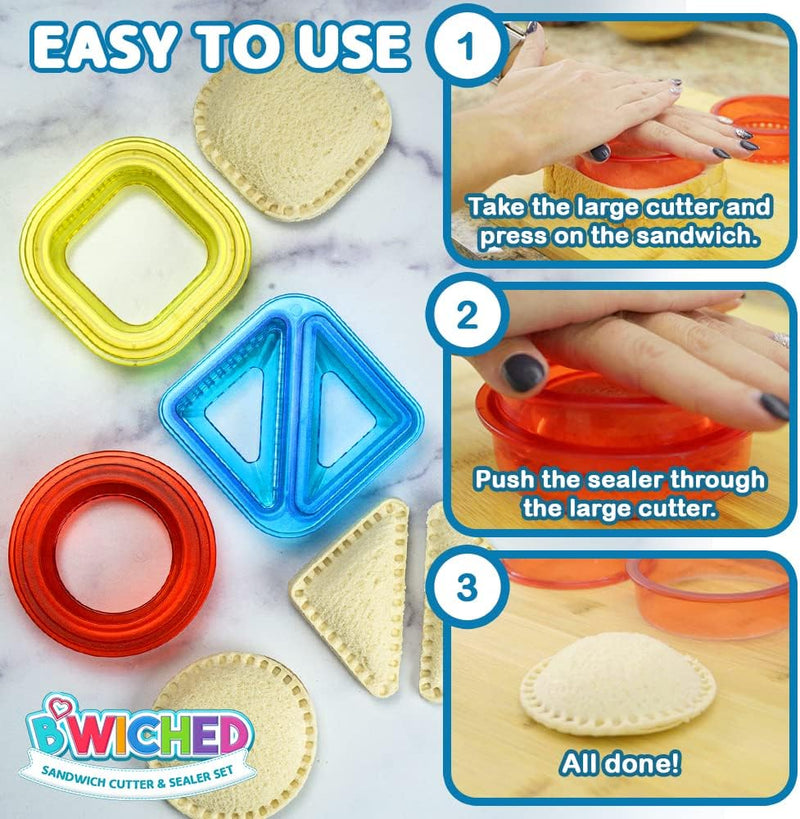 Savoychef Sandwich Cutter  Sealer - Uncrustables Maker - Boys  Girls Lunch Box Kit