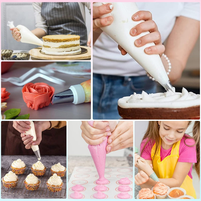 Disposable Piping Bags 12 150PCS - Heavy Duty Pastry Bags for Icing Frosting and Cookie Decoration