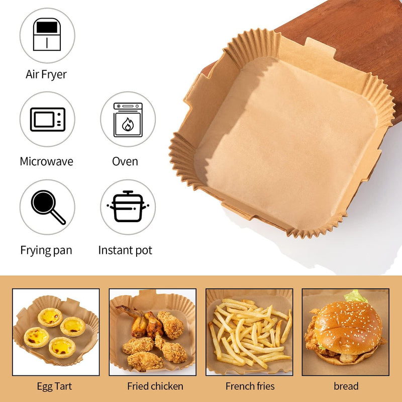 100PCS Air Fryer Parchment Liners for Ninja DZ201  Ninja Foodi 9x6 - Food Grade  Disposable