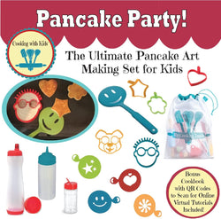 Pancake Art Gift Set w Virtual Cooking Classes  Storage Tote