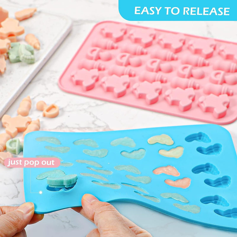 Webake Baby Molds - Bite Size Silicone Candy  Gummy Mould for Baby Shower Cake Decorating