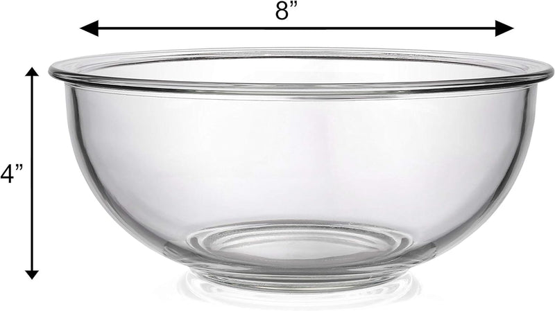 BOVADO USA 1Qt Glass Bowl - Clear Multi-use Glass