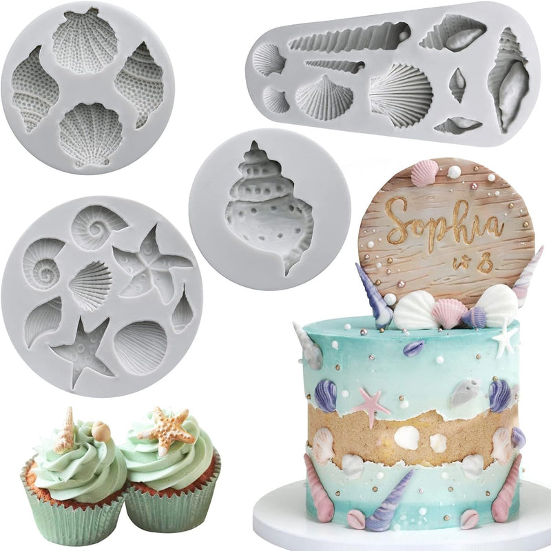 Marine Theme Fondant Silicone Cake Molds for Decoration and Crafting