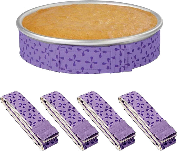 Bake Even Strips Set for Perfect Cakes - 4-Piece Absorbent Cotton