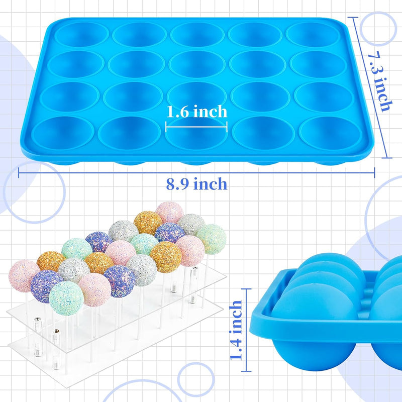 12-Cavity Cake Pop Maker Set with Display Stand and Accessories