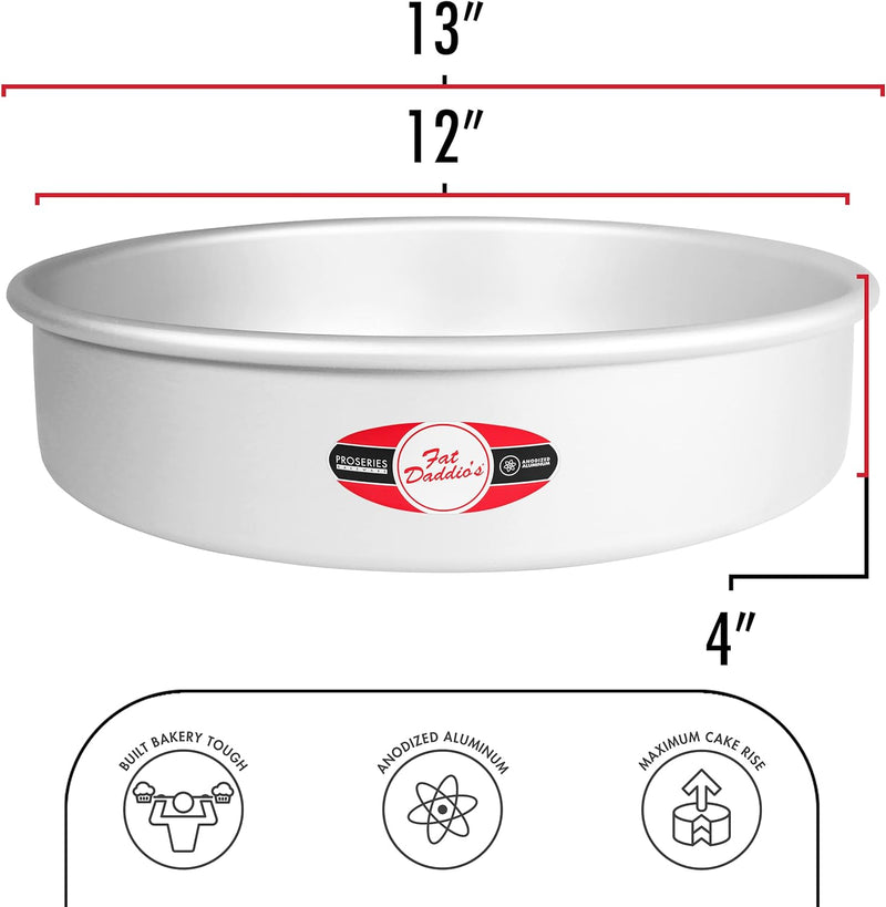 Fat Daddios Anodized Aluminum Round Cake Pan - 8x4 inch