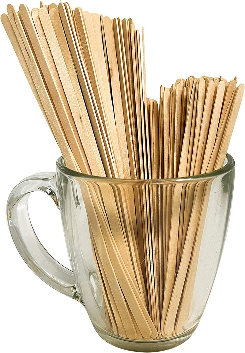 KingSeal Natural Birch Wood Coffee Beverage Stirrers, Stir Sticks, Waxing Sticks, 7.5 Inches, Round End - 2 Packs of 500 (1000 Count)