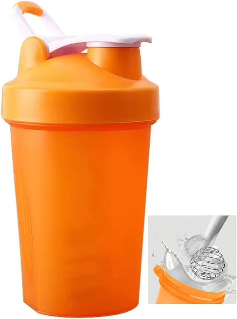 Protein Shaker Bottle Blender for Shake and Pre Work Out, Best Shaker Cup (BPA free) w. Classic Loop Top & Whisk Ball, Kitchen Water Bottle (16OZ-400ML-1PACK, Black Top/Black Body)