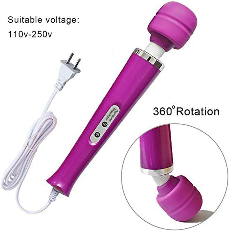 AEVEONE Wired Powerful Handheld Electric Massager, Strong Personal Vibration Magic Back Massage for Sports Recovery, Muscle Aches, Body Pain (Purple