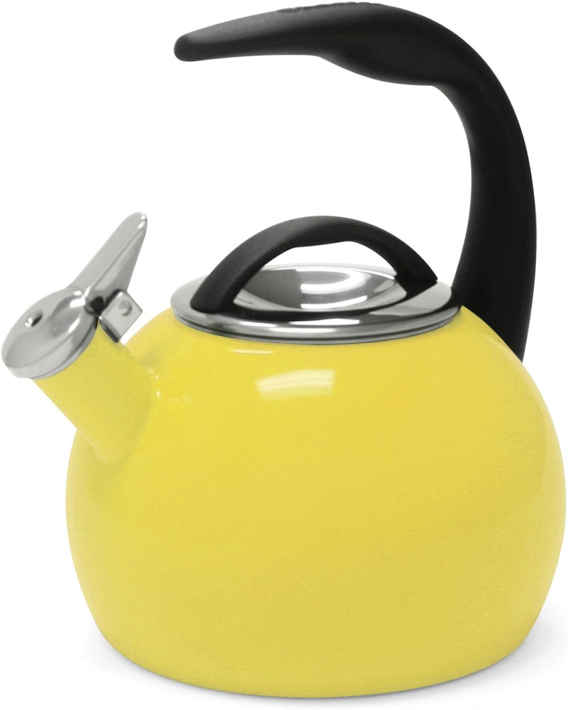 Chantal Anniversary Enamel on Steel Whistling Teakettle, 2 Quart, Marigold