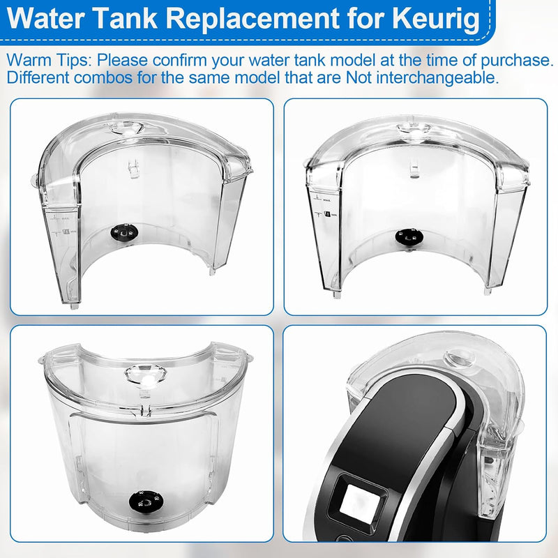 Water Reservoir Replacement for Keurigg 2.0 Coffee Maker K200 K250, 40OZ Water Tank Replacement Parts Replace 40OZ Keurigg Coffee Machine Water Tank