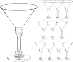 Molycular 60 Pack Plastic Martini Glasses, 5 Oz Plastic Cocktail glasses, Dessert Cup - for Party, Wedding, Birthday