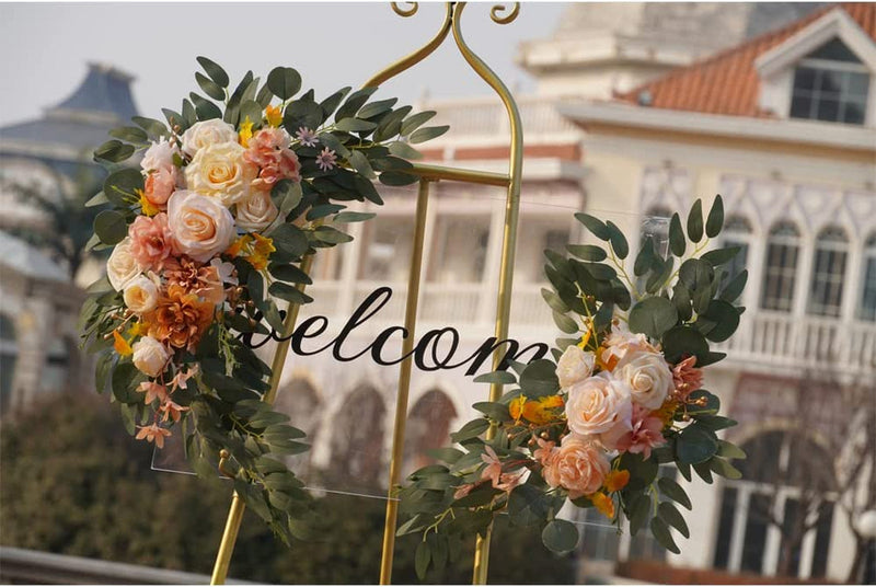 Wedding Arch Flower Swag Kit Set of 2 for DIY Decor - Ivory