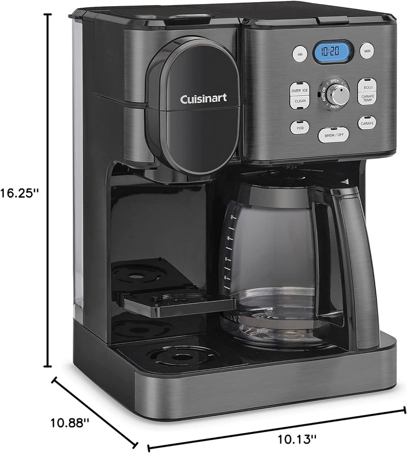 Cuisinart Coffee Maker, 12-Cup Glass Carafe, Automatic Hot & Iced Coffee Maker, Single Server Brewer, Stainless Steel, SS-16BKS