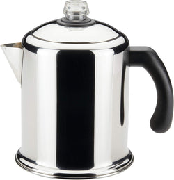 Farberware 50124 Classic Yosemite Stainless Steel Coffee Percolator - 8 Cup, Silver