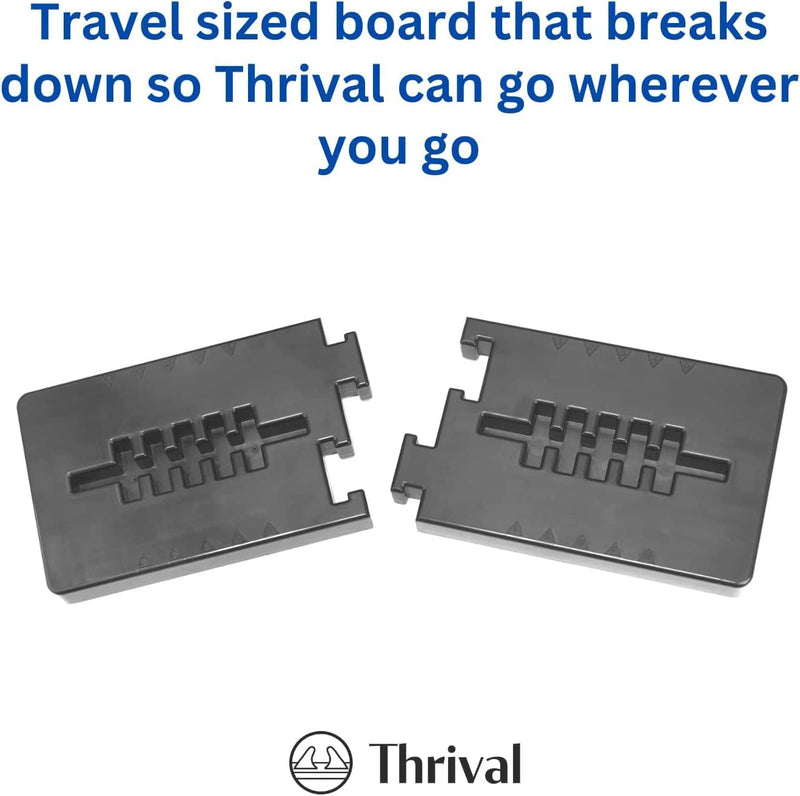 Thrival Back Stretcher - Fully Adjustable Back and Neck Stretcher and Massage Release Tool (Carbon Black) - Made in USA