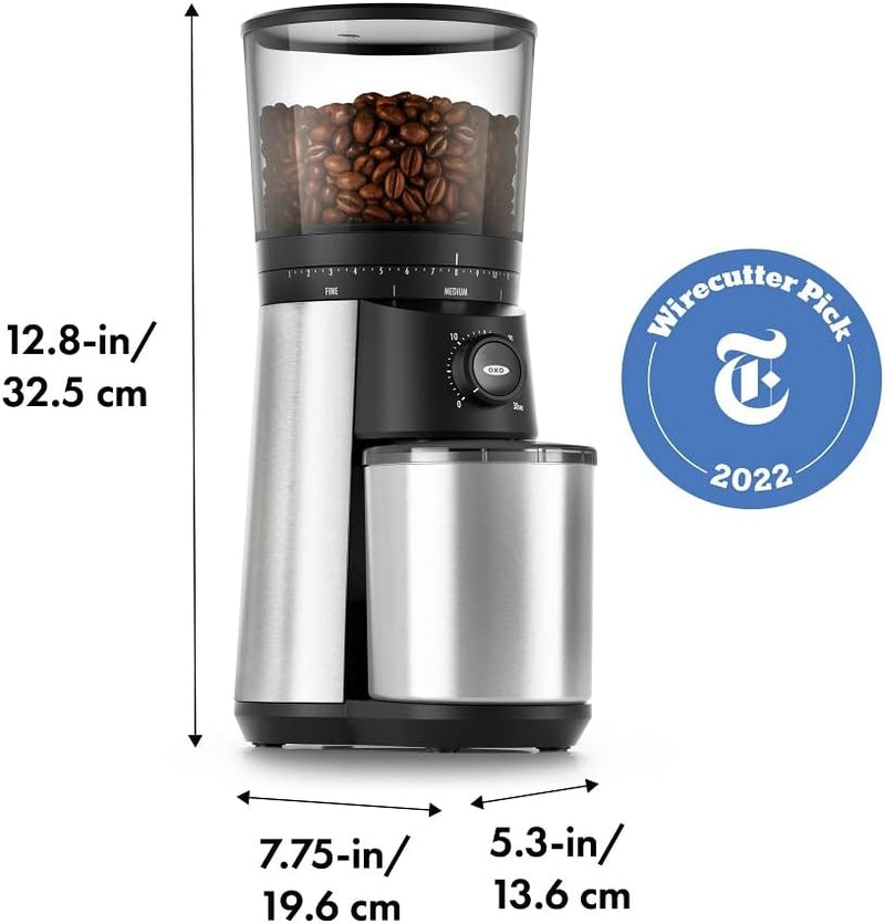 OXO Brew Conical Burr Coffee Grinder , Silver