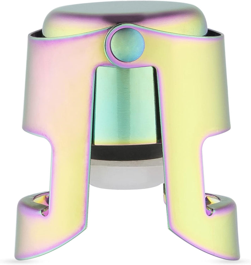 Blush Mirage Double Hinged Corkscrew, Cute Iridescent Wine Bottle Opener and Foil Cutter, Stainless Steel Bar Accessories, 4.75 Inches Long, Set of 1