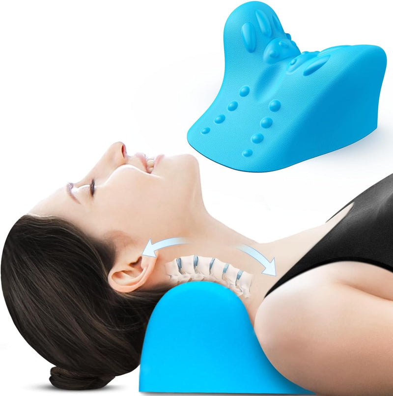 AUVON Neck Stretcher Joint-Developed with Therapists, Neck and Shoulder Relaxer with TCM Nodes and Exclusive Muscle Training, Cervical Traction Device for TMJ Pain Relief and Cervical Spine Alignment